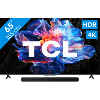 TCL televisies. Koop TCL 65" Led P61K 4K (2025) + TCL S45H 2.0 Soundbar voor laagste prijs